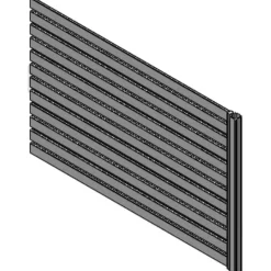 Aitaelementin päätytolppa Green Land Estate, 125x5x5cm, tummanharmaa, alumiini, 2kpl