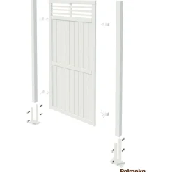 Aitaelementti Palmako Nina2 GYPNT 900x1800mm harmaa, 5kpl/pkt
