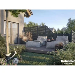 Aitaelementti Palmako Nina4 GYPNT 1800x900mm harmaa, 5kpl/pkt