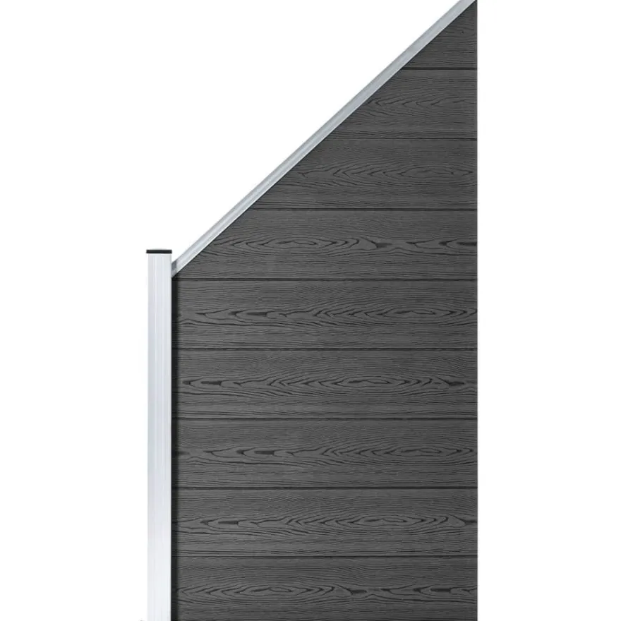 Aitapaneelisarja WPC 792 x(105-186) cm musta