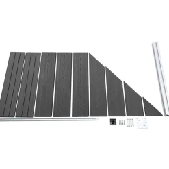 Aitapaneelisarja WPC 792 x(105-186) cm musta