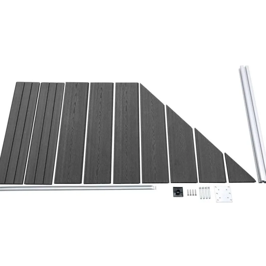 Aitapaneeli WPC 95x(105-180) cm musta