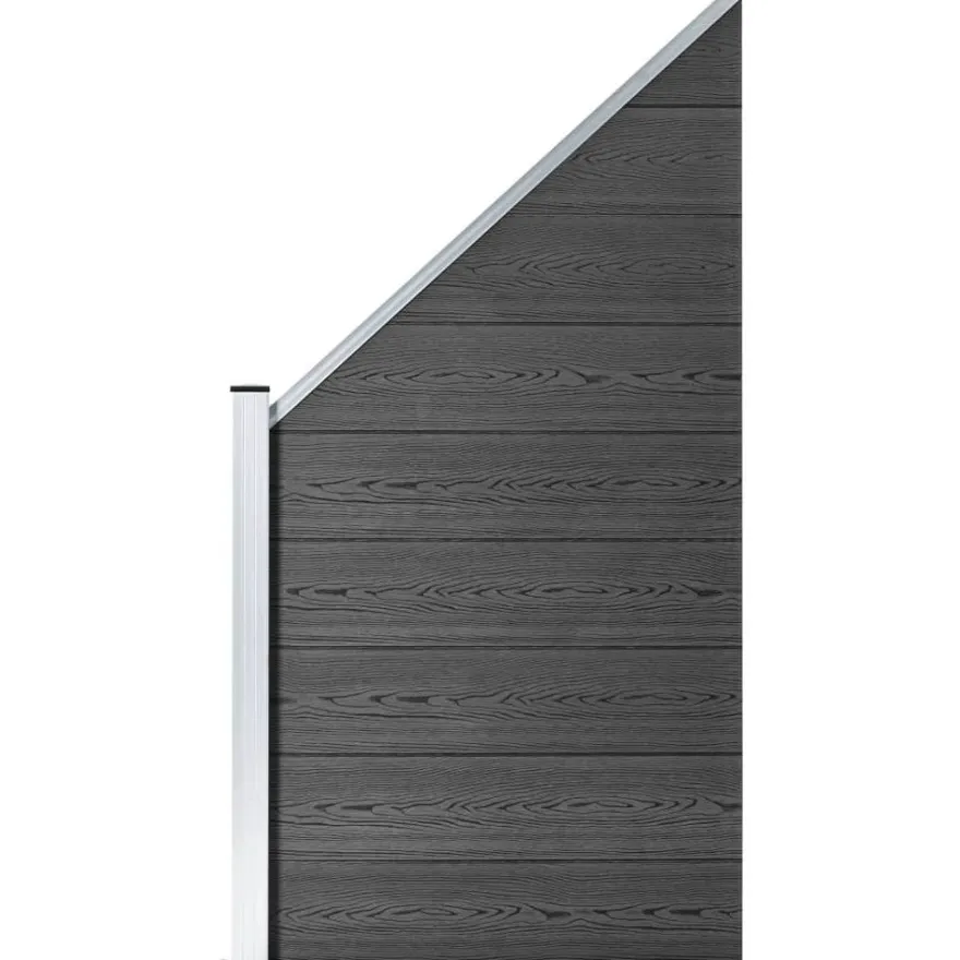 Aitapaneeli WPC 95x(105-180) cm musta
