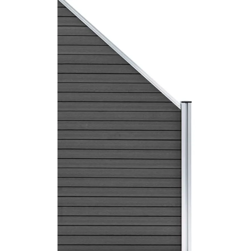 Aitapaneeli WPC 95x(105-180) cm musta