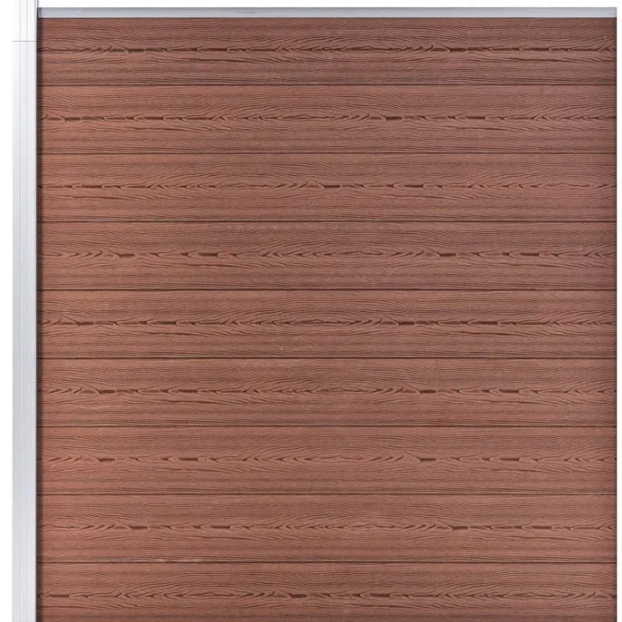 Aitasarja, 5 paneelia + 1 vinopaneeli, puukomposiitti, 965x186cm, ruskea