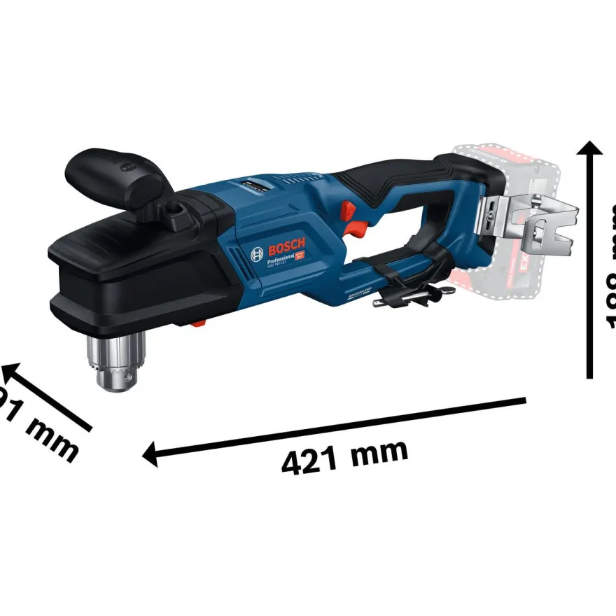 Akkukulmaporakone Bosch Professional GRD 18V-127 Solo, 18V, ilman akkua