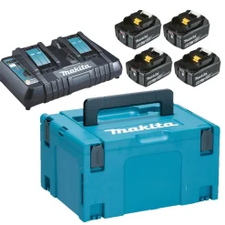 Akkupaketti Makita LXT 18V PowerPack, 4x6.0Ah ja DC18RD + Makpac
