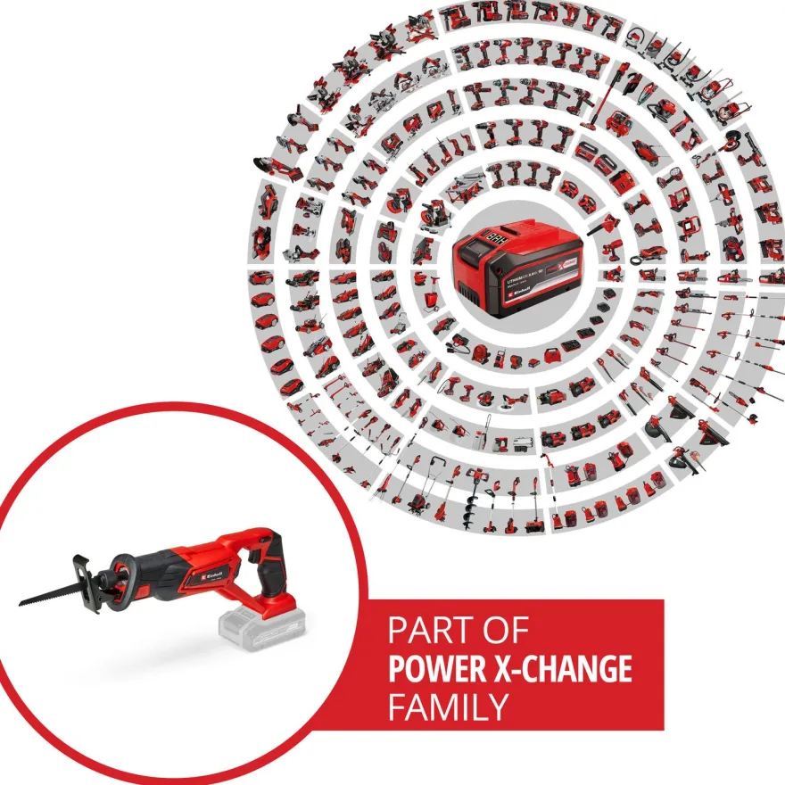Akkupuukkosaha Einhell Power X-Change TE-AP 18 Li Solo, 18V, ilman akkua