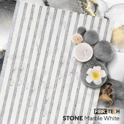 Akustiikkalevy Fibrotech Stone 244, 18x520x2440mm, marble white stone