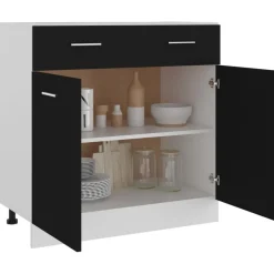 Alalipastokaappi musta 80x46x81,5 cm lastulevy