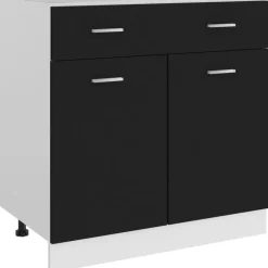 Alalipastokaappi musta 80x46x81,5 cm lastulevy