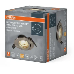 Alasvalo Osram Spotlight upotettava LED 4.3W GU10 2700K