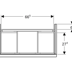 Allaskaappi altaalla Geberit iCon Compact, 750x416mm, eri värejä