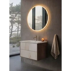Allaskaappi altaalla Hafa Edge Stone, 470x610x465mm, 2 ltk, savu tammi