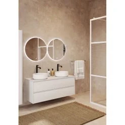 Allaskaappi kahdella malja-altaalla Hietakari Luna L10, 984x455 mm, eri vaihtoehtoja