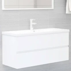 Allaskaappi, valkoinen, 100x38,5x45 cm, lastulevy