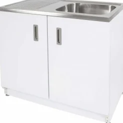 Allaskaappi Vilan Stainless VTB 10, 900x1000x600mm, valkoinen/rst