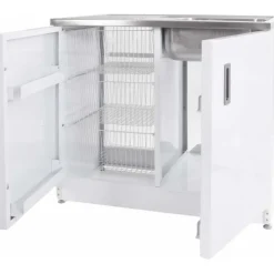 Allaskaappi Vilan Stainless VTB 10, 900x1000x600mm, valkoinen/rst