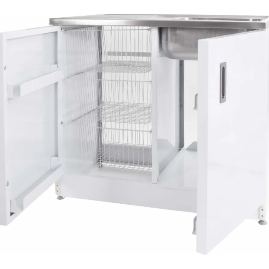 Allaskaappi Vilan Stainless VTB 10, 900x1000x600mm, valkoinen/rst