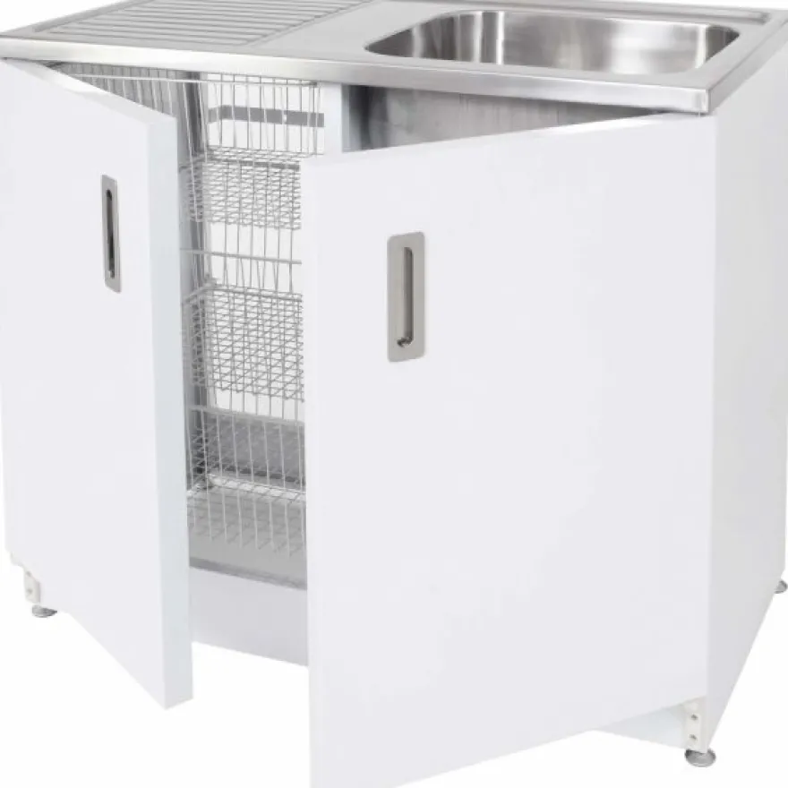 Allaskaappi Vilan Stainless VTB 10, 900x1000x600mm, valkoinen/rst