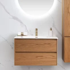 Allaslaatikosto altaalla Bathlife Lättsam, 600-1000mm, tammi