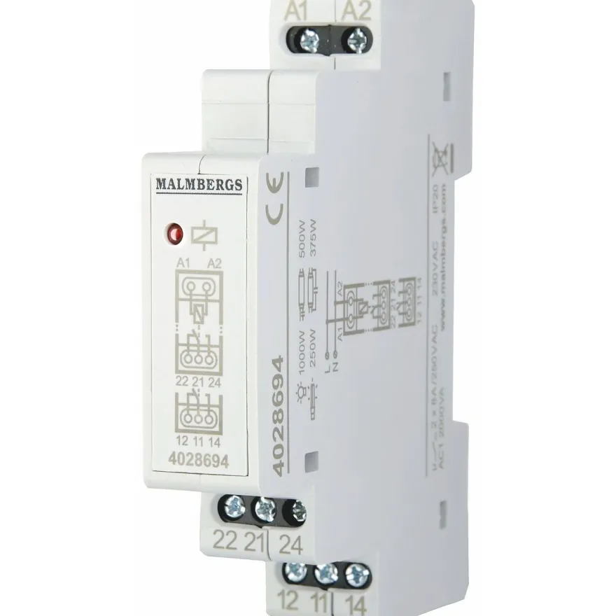 Apurele Malmbergs, 230V, 2-vaihto, 2x8A