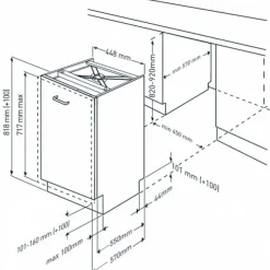 Astianpesukone Beko BDIS38120Q Integroitava, 45cm,
