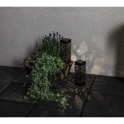 Aurinkokennokoristevalaisin Star Trading Izola, 18cm, musta, 2kpl/pkt