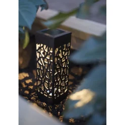 Aurinkokennokoristevalaisin Star Trading Izola, 18cm, musta, 2kpl/pkt