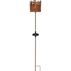 Aurinkokennokoristevalaisin Star Trading Torchy, Ø12cm, ruoste