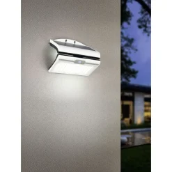 Aurinkokennoseinävalaisin Trio Macapa LED ladattava liike- ja hämärätunnistin 4000K valkoinen