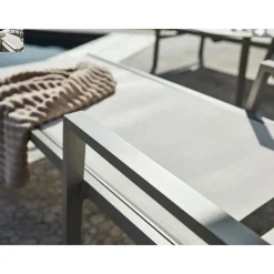 Aurinkotuoli Brafab Leone, khaki/luonnonvalkoinen