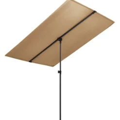 Aurinkovarjo alumiinitanko 2x1,5 m harmaanruskea