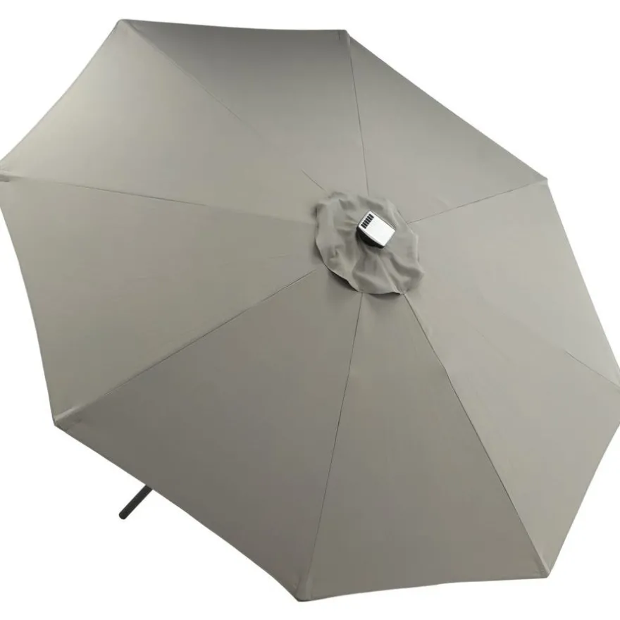 Aurinkovarjo LED-valolla Venture Home Saba, 270cm, harmaa