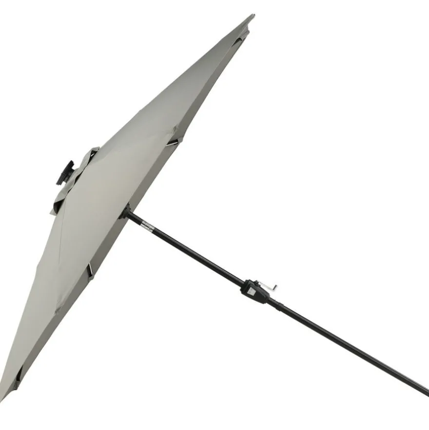 Aurinkovarjo LED-valolla Venture Home Saba, 270cm, harmaa
