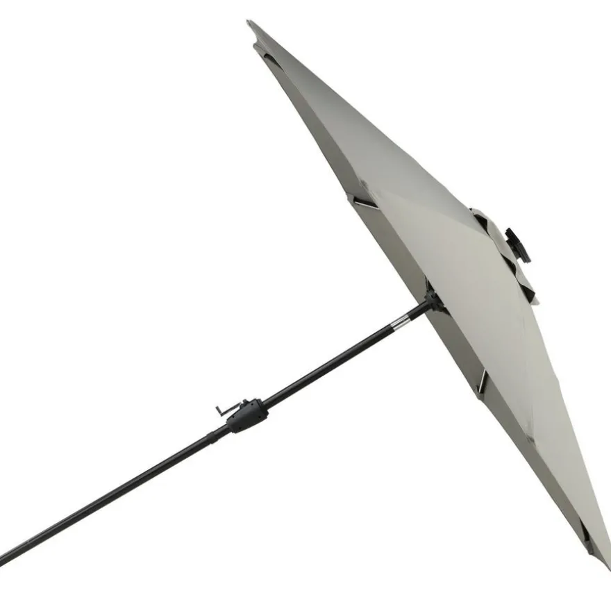 Aurinkovarjo LED-valolla Venture Home Saba, 270cm, harmaa