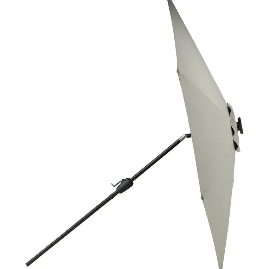 Aurinkovarjo LED-valolla Venture Home Saba, 270cm, harmaa