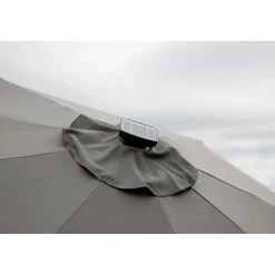 Aurinkovarjo LED-valolla Venture Home Saba, 270cm, harmaa