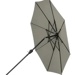 Aurinkovarjo LED-valolla Venture Home Saba, 270cm, harmaa