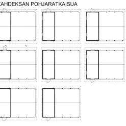 Autokatoksen runkopaketti, kahden auton avoin katos kylmällä varastolla, kerrosala 21 m²