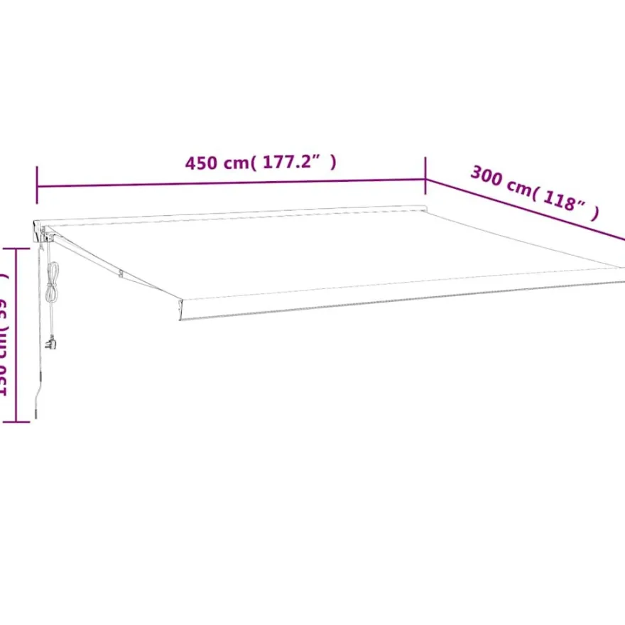 Automaattimarkiisi, eri värejä ja kokoja (49381)