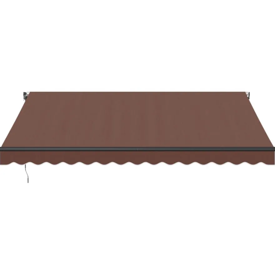Automaattimarkiisi LED-valoilla ruskea 400x350 cm (15406)