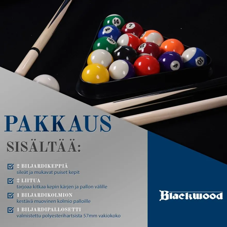 Biljardipöytä Blackwood Basic 6', eri värejä