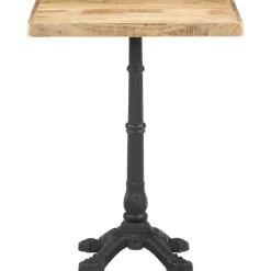Bistropöytä 60x60x77 cm karkea mangopuu