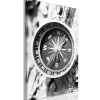 Canvas-taulu Artgeist Black and White Compass, 1-osainen, pystysuuntainen, eri kokoja