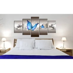 Canvas-taulu Artgeist Blue butterflies, eri kokoja