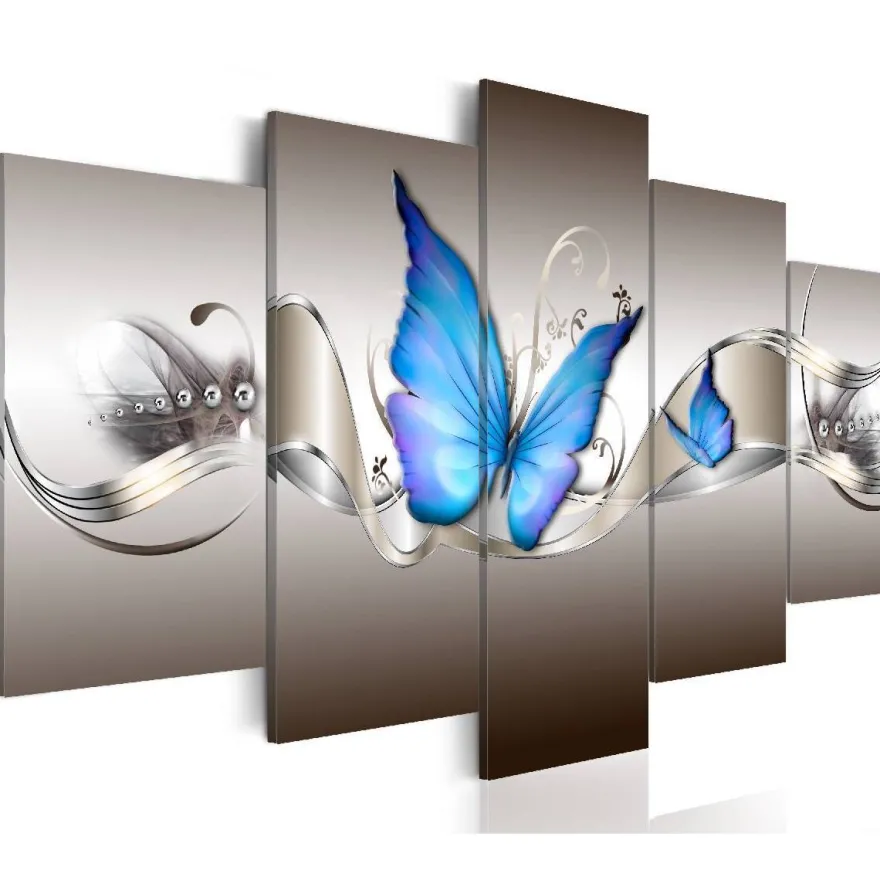 Canvas-taulu Artgeist Blue butterflies, eri kokoja