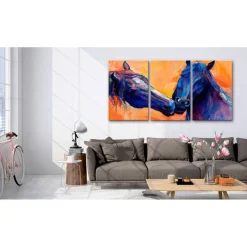 Canvas-taulu Artgeist Blue Horses, eri kokoja