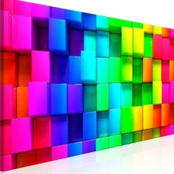 Canvas-taulu Artgeist Colourful Cubes, 5-osainen, eri kokoja
