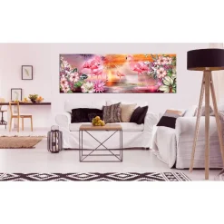 Canvas-taulu Artgeist Flamingoes Land, eri kokoja